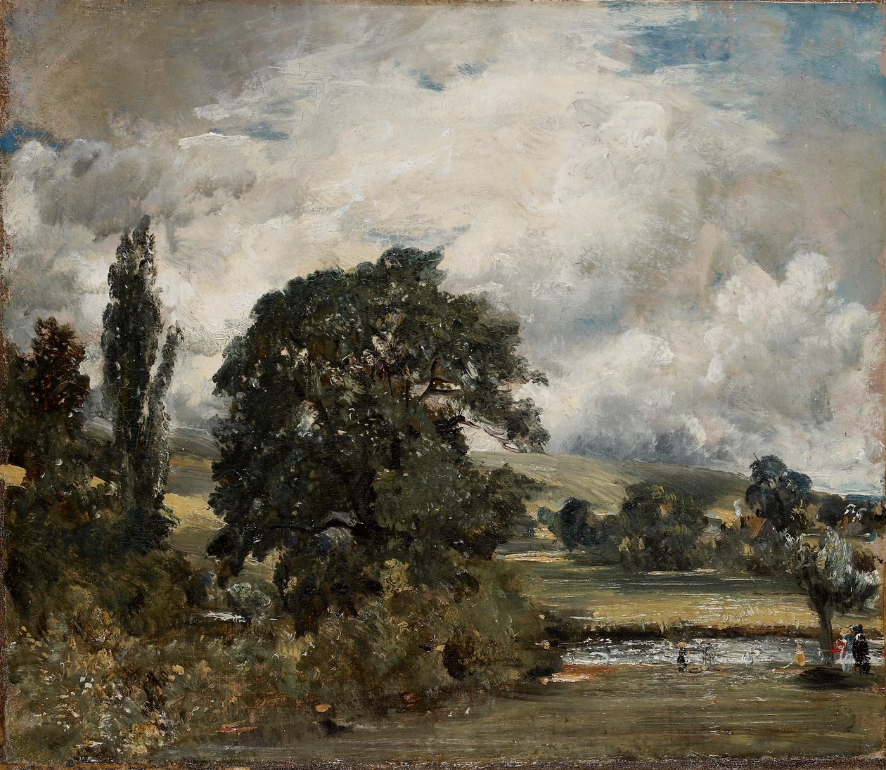 Water Meadows Salisbury közelében, 1820-1829 alkotó: John Constable
