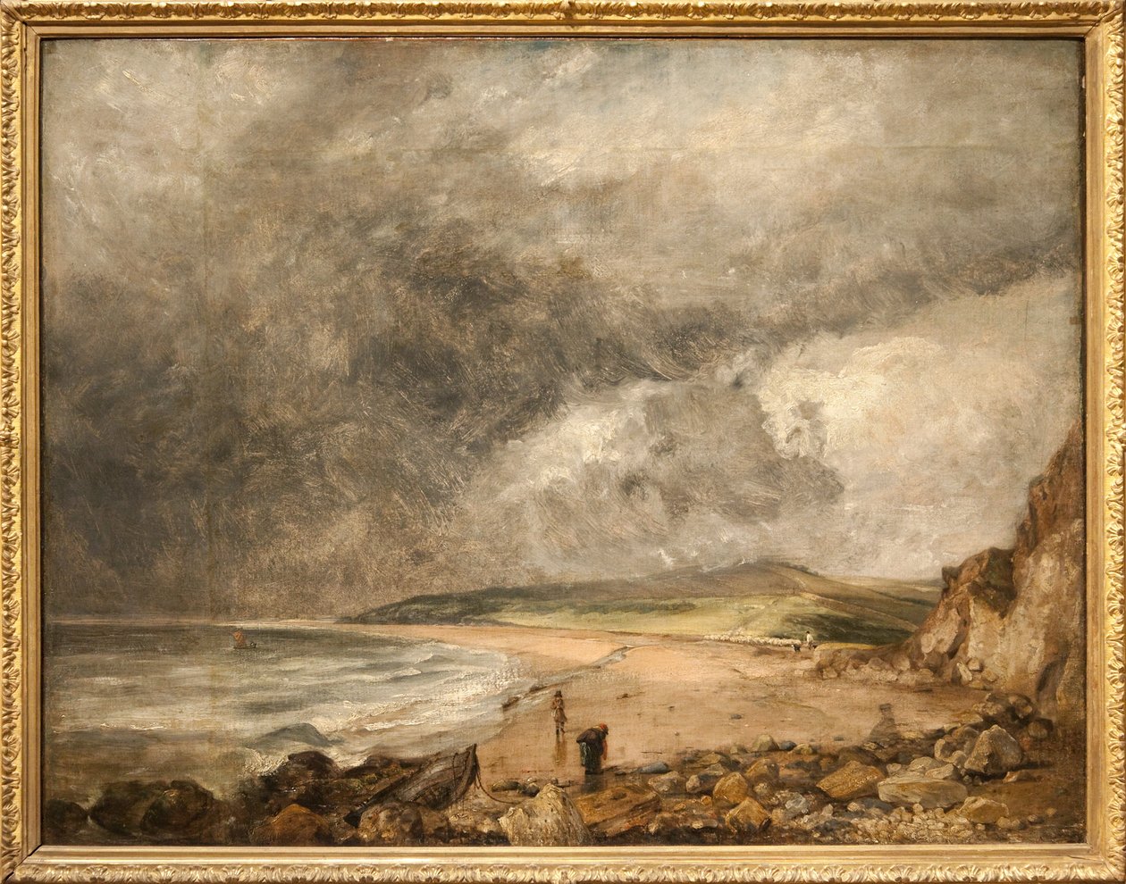 Weymouth-öböl közeledik a viharhoz (olaj, vászon) alkotó: John Constable