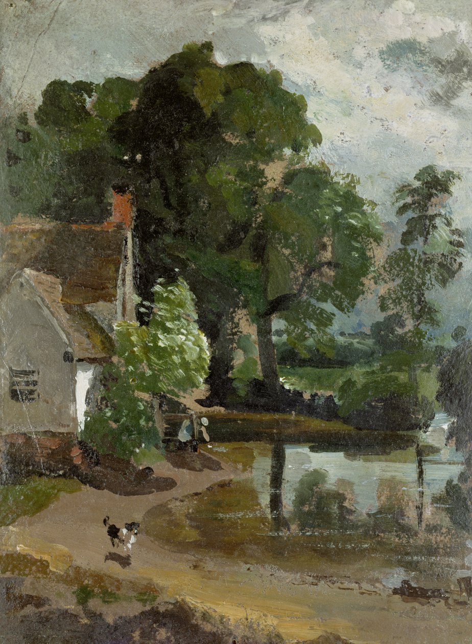 Willy Lott háza, Flatford malom közelében, 1811 körül (olaj, papír) alkotó: John Constable