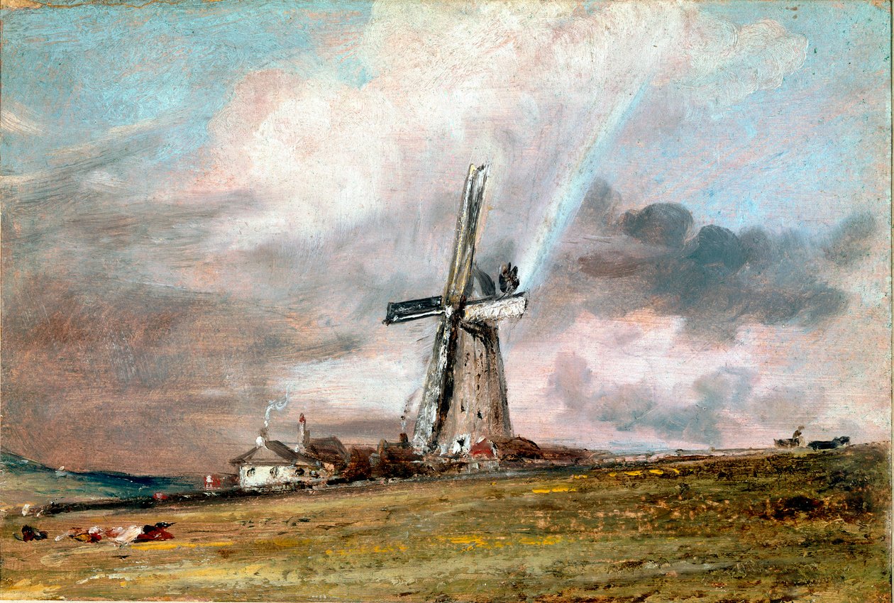 Windmill, Houses and Rainbow Painting John Constable (1776-1837) 1824 kb. Nap. 21x30,4 cm London, Victoria and Albert Múzeum alkotó: John Constable