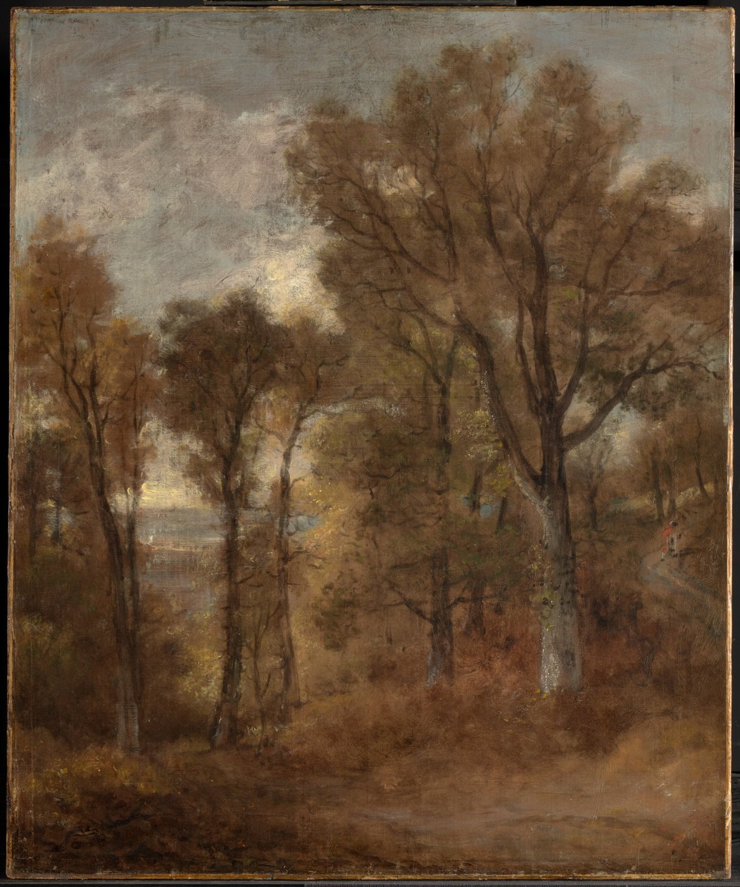 Erdei táj kilátással a Dedham-völgyre alkotó: John Constable