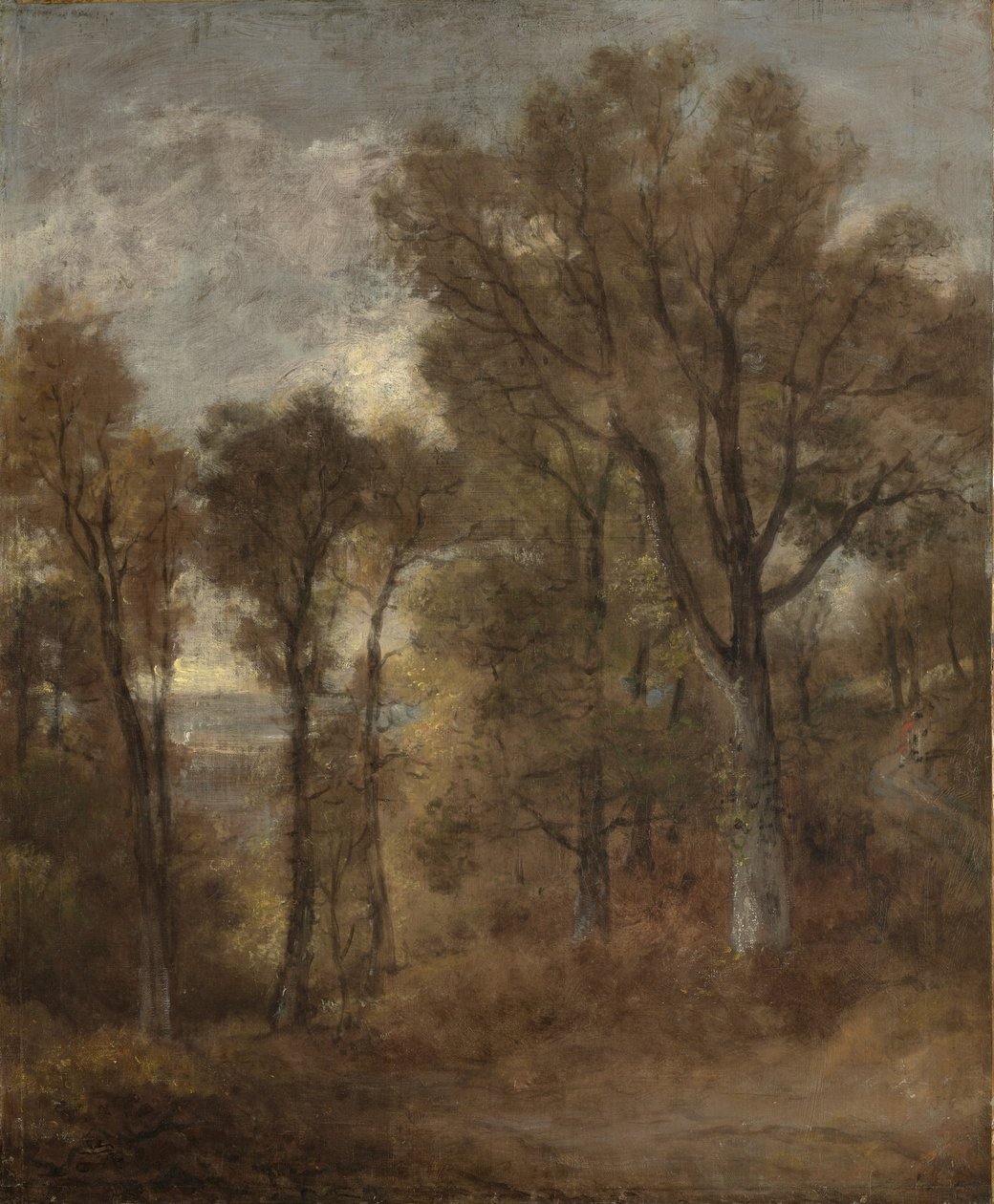 Erdei jelenet, kilátással Dedham Vale-ra, 1802-2003 körül alkotó: John Constable