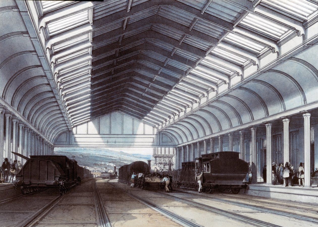 Bath Station, Somerset, 1846 alkotó: John Cooke Bourne