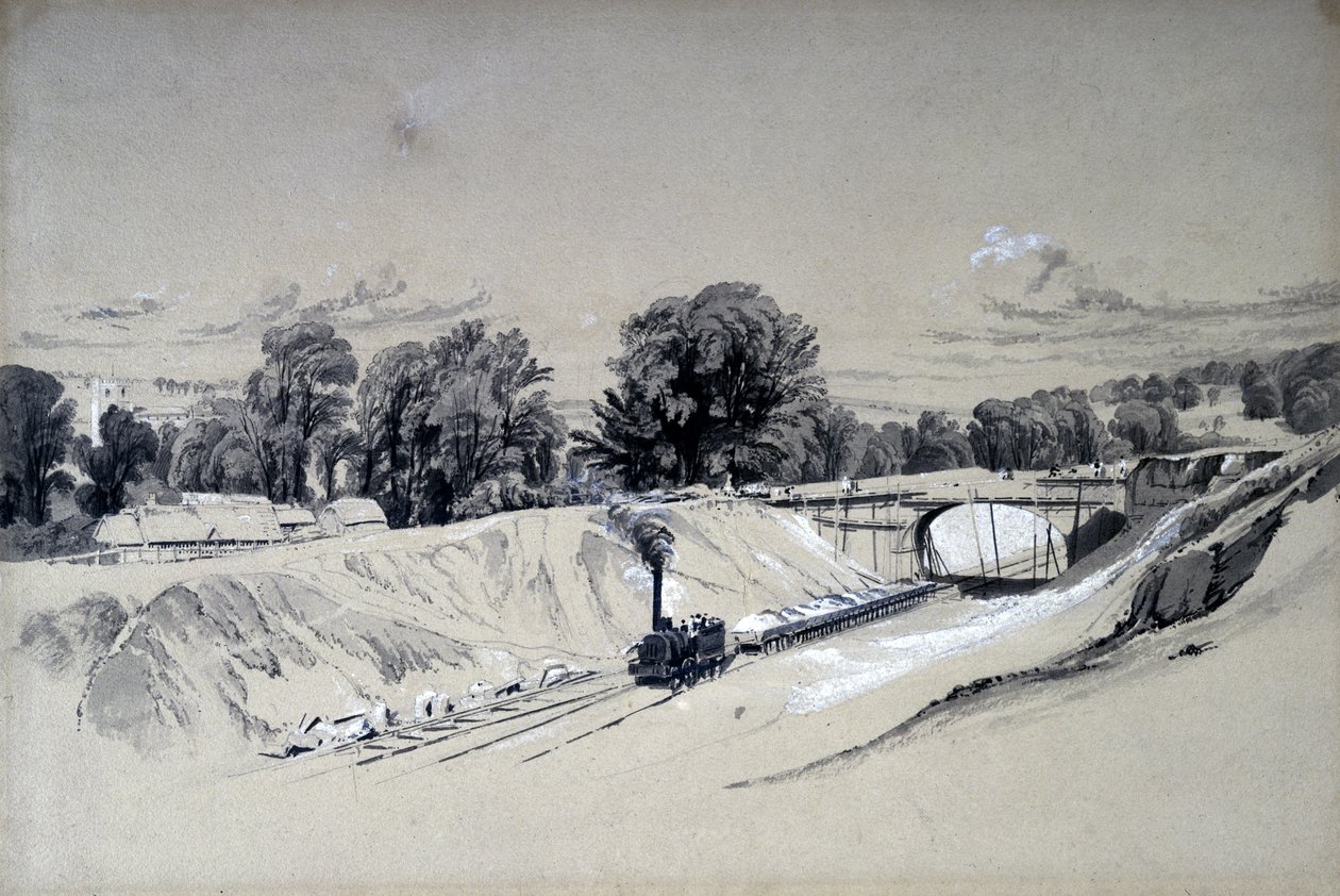 Berkhamsted, Hertfordshire, 1837. június 5. (toll és tinta és mosás papíron) alkotó: John Cooke Bourne
