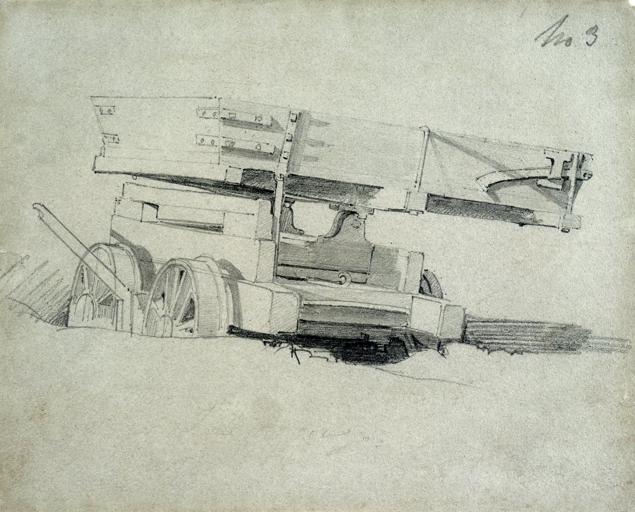 Vállalkozók billenőkocsija, No.3, 1830-as évek (toll és tinta, mosás papíron) alkotó: John Cooke Bourne