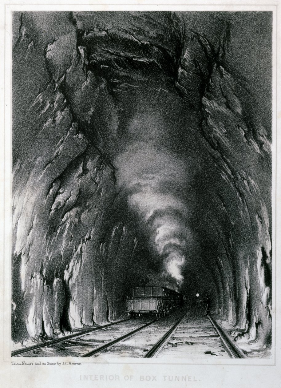 A Box Tunnel belseje, 1846 alkotó: John Cooke Bourne
