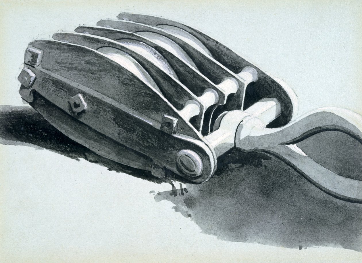Vasútépítésben használt tárcsa, 1833-38 (toll és tinta, valamint papíron mosható) alkotó: John Cooke Bourne