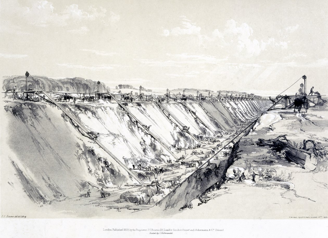 Tring Cutting, 1837. június 19 alkotó: John Cooke Bourne
