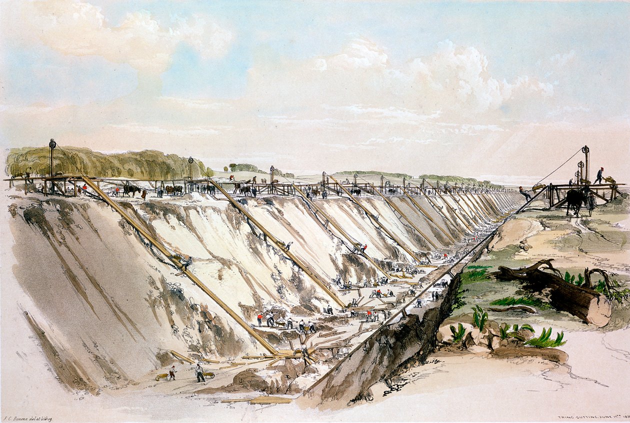 Tringvágás, London & Birmingham Railway, 1837. június 17., 1839 alkotó: John Cooke Bourne