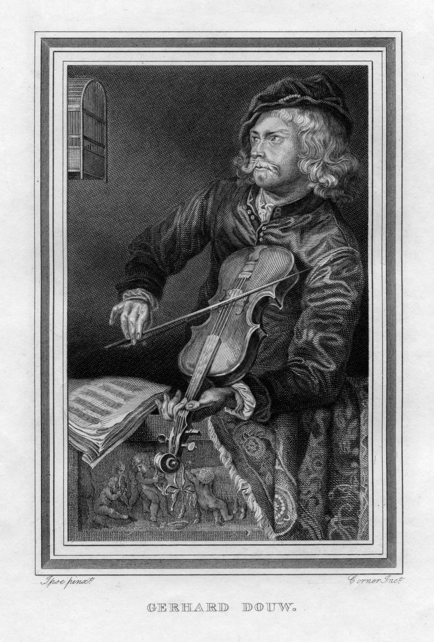 Gerrit Dou 1613-1675, holland festő, 1816. alkotó: John Corner