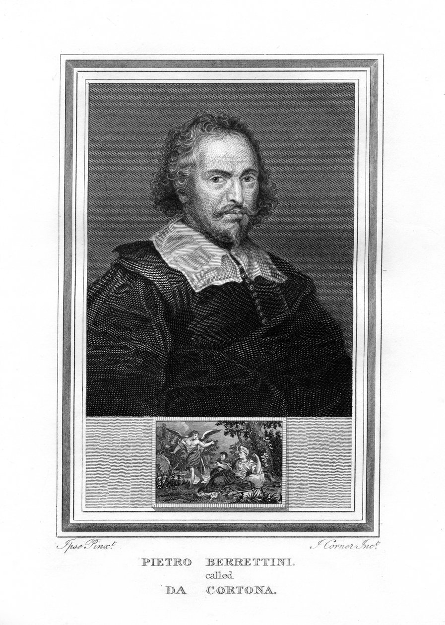 Pietro da Cortona olasz barokk festő, 1825. alkotó: John Corner