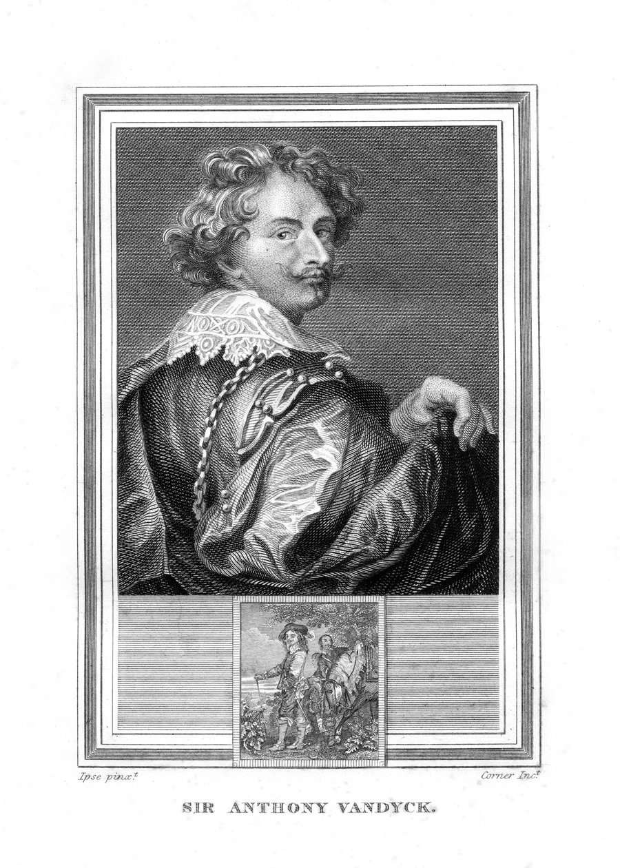 Sir Anthony Anton van Dyck, 1599-1641, flamand festő, 1825. alkotó: John Corner