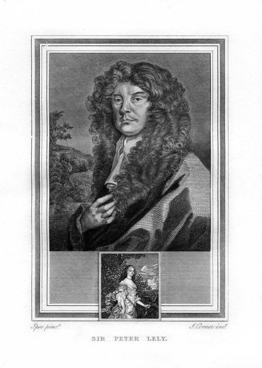 Sir Peter Lely, holland származású angol barokk festő, 1825. alkotó: John Corner