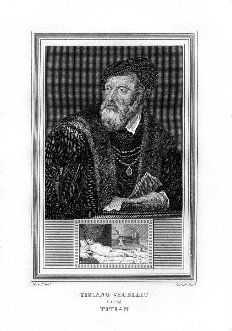 Tiziano Vecelli Titian, olasz magas reneszánsz festő, 1825. alkotó: John Corner