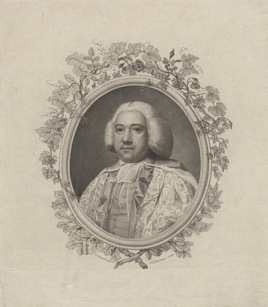 William Hayes, metszett: John Keyse Sherwin (kb. 1751-90), 1775 körül (csúcsmetszet) alkotó: John Cornish