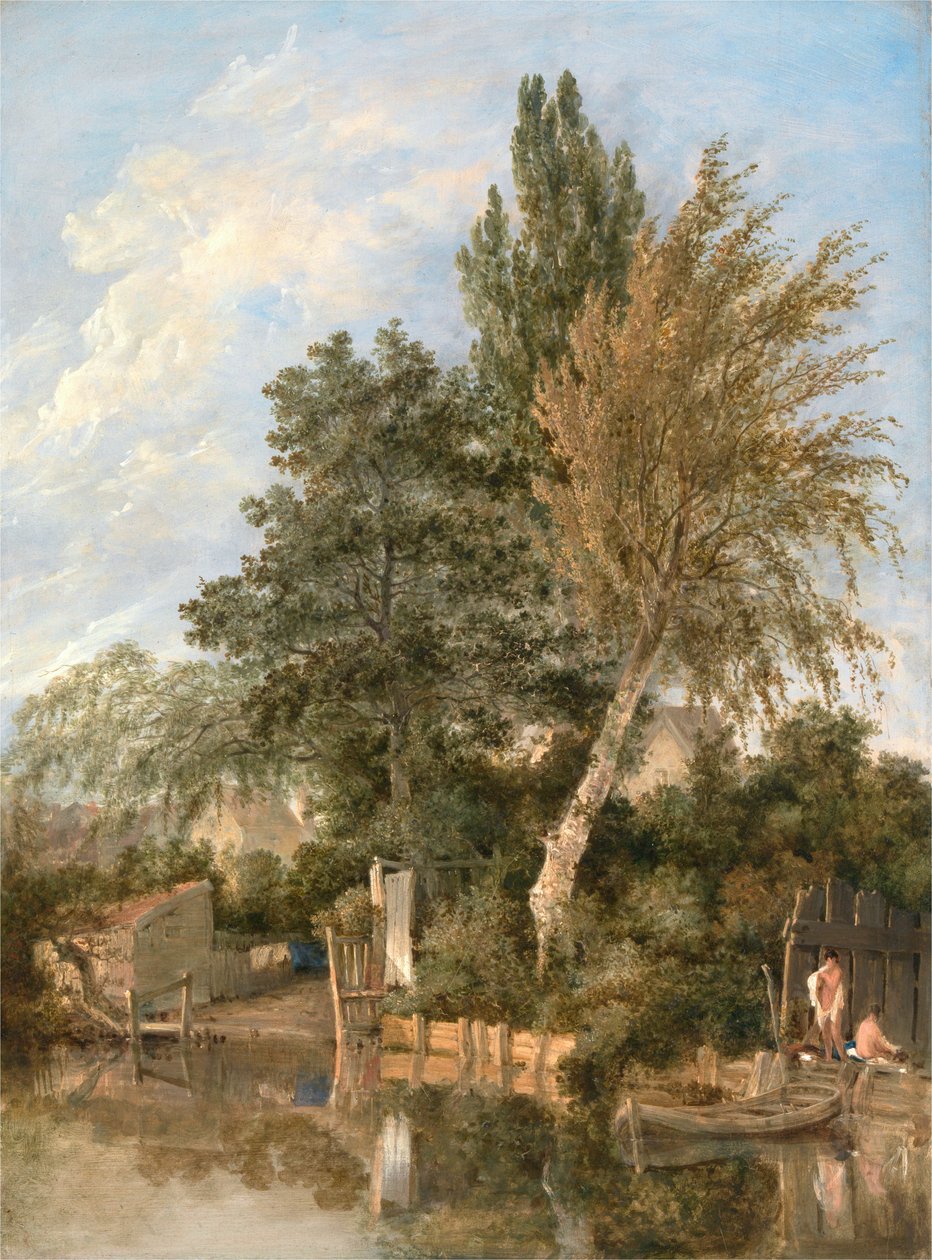 Fürdőző fiúk a Wensum folyón, Norwich alkotó: John Crome
