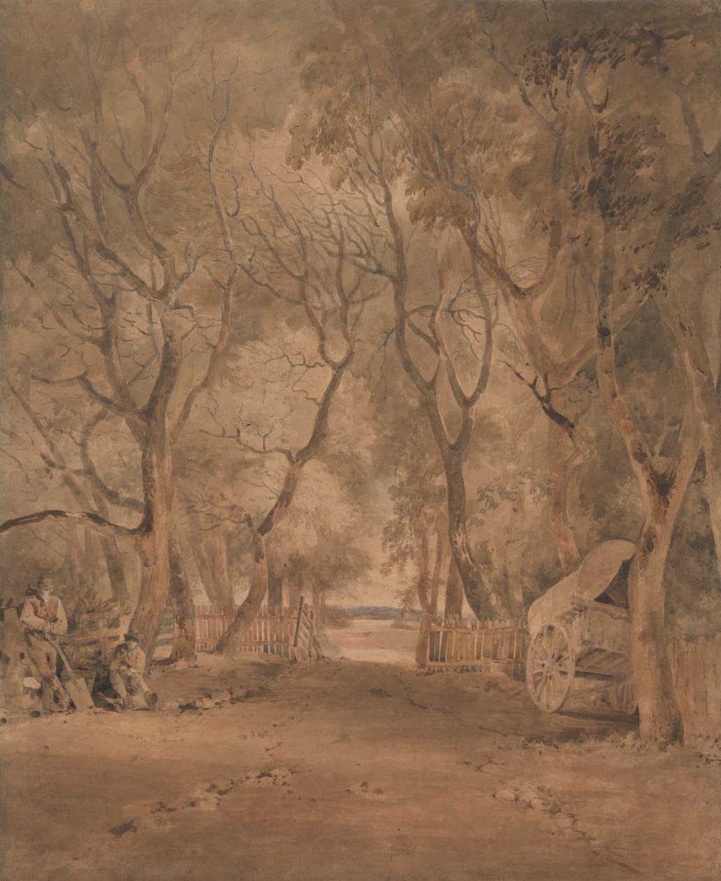 Bejárat az Earlham Parkba, Norwich közelében alkotó: John Crome