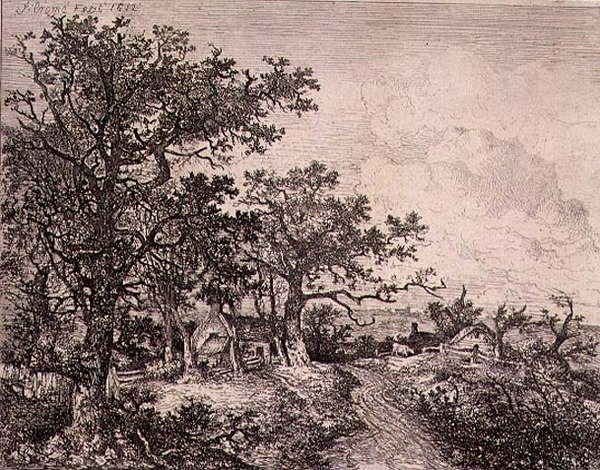 Közel Horsham, kocsma. J. & W. Freeman alkotó: John Crome