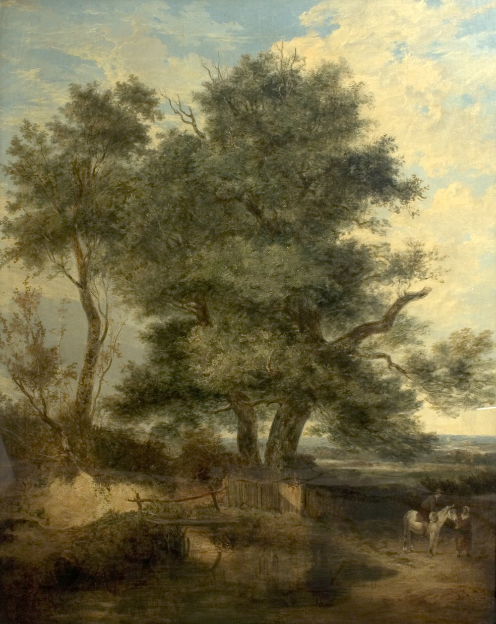 Fák a patak mellett (A fűzfa, egy lovas és egy nő az úton), 1818 körül (olaj, vászon) alkotó: John Crome