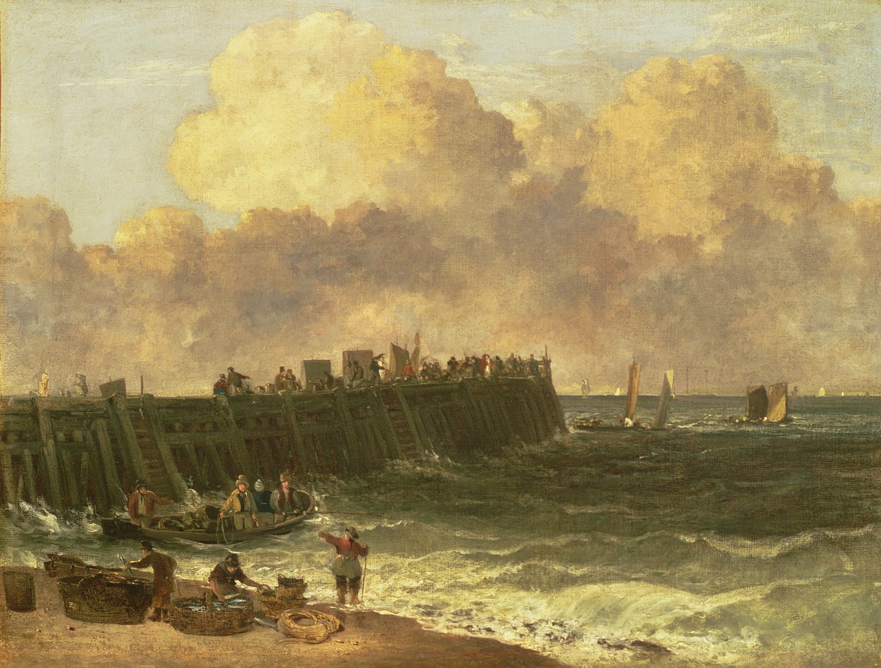 Yarmouth móló, 1810 körül alkotó: John Crome