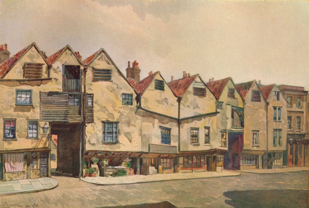 Ősi bérházak a Bermondsey Streeten, Bermondsey, London, 1886, 1926. alkotó: John Crowther