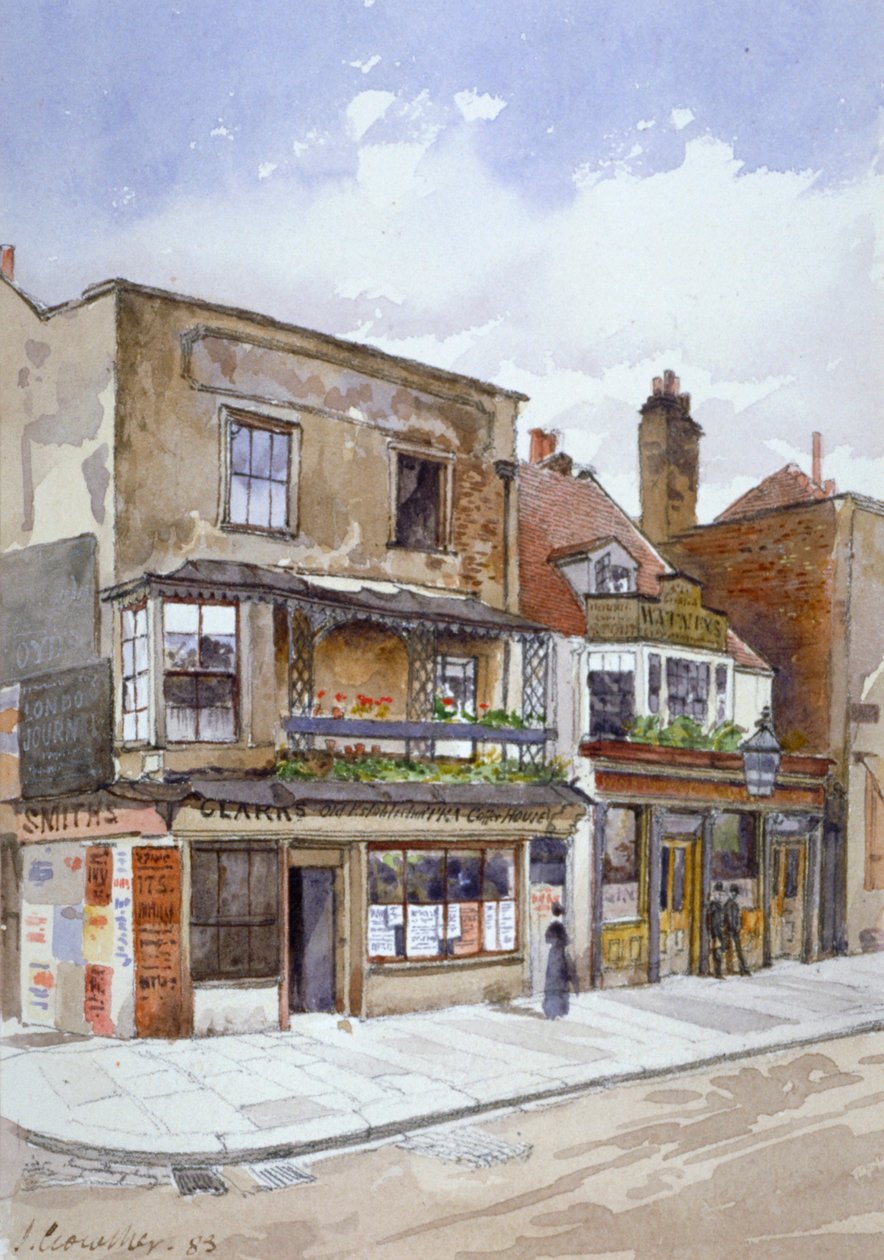 A Cheyne Walk és a Lawrence Street sarka, Chelsea, London, 1883 alkotó: John Crowther