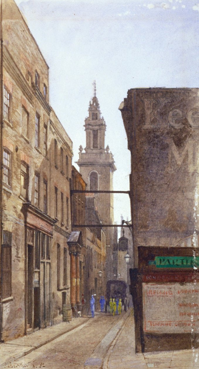 Garlick Hill, London City, 1882 alkotó: John Crowther