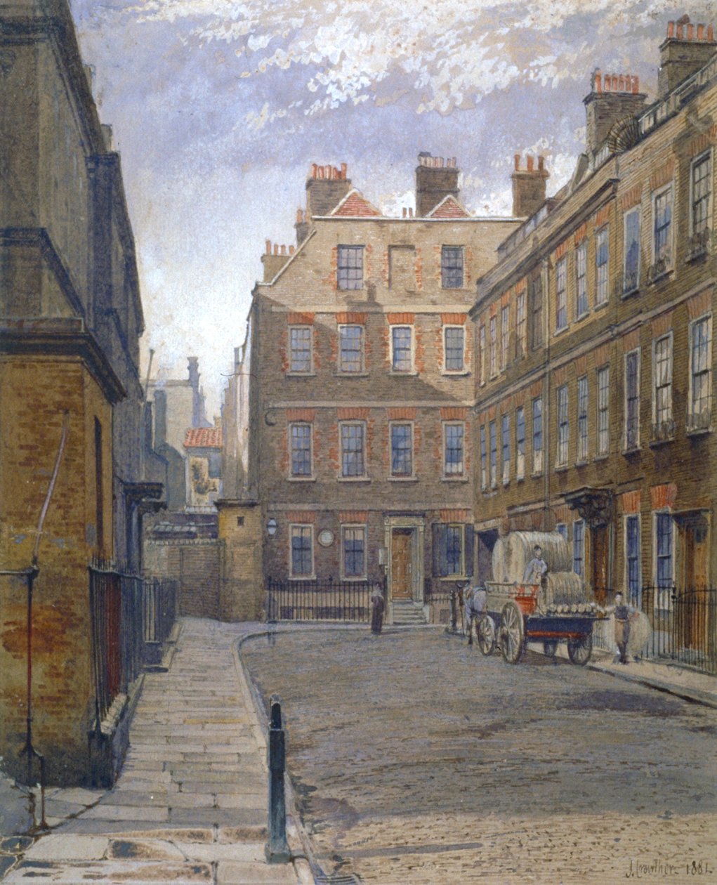 Gough Square, London, 1881 alkotó: John Crowther