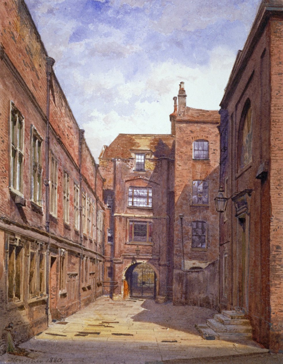 Hall és könyvtár, Sion College, London Wall, City of London, 1880 alkotó: John Crowther