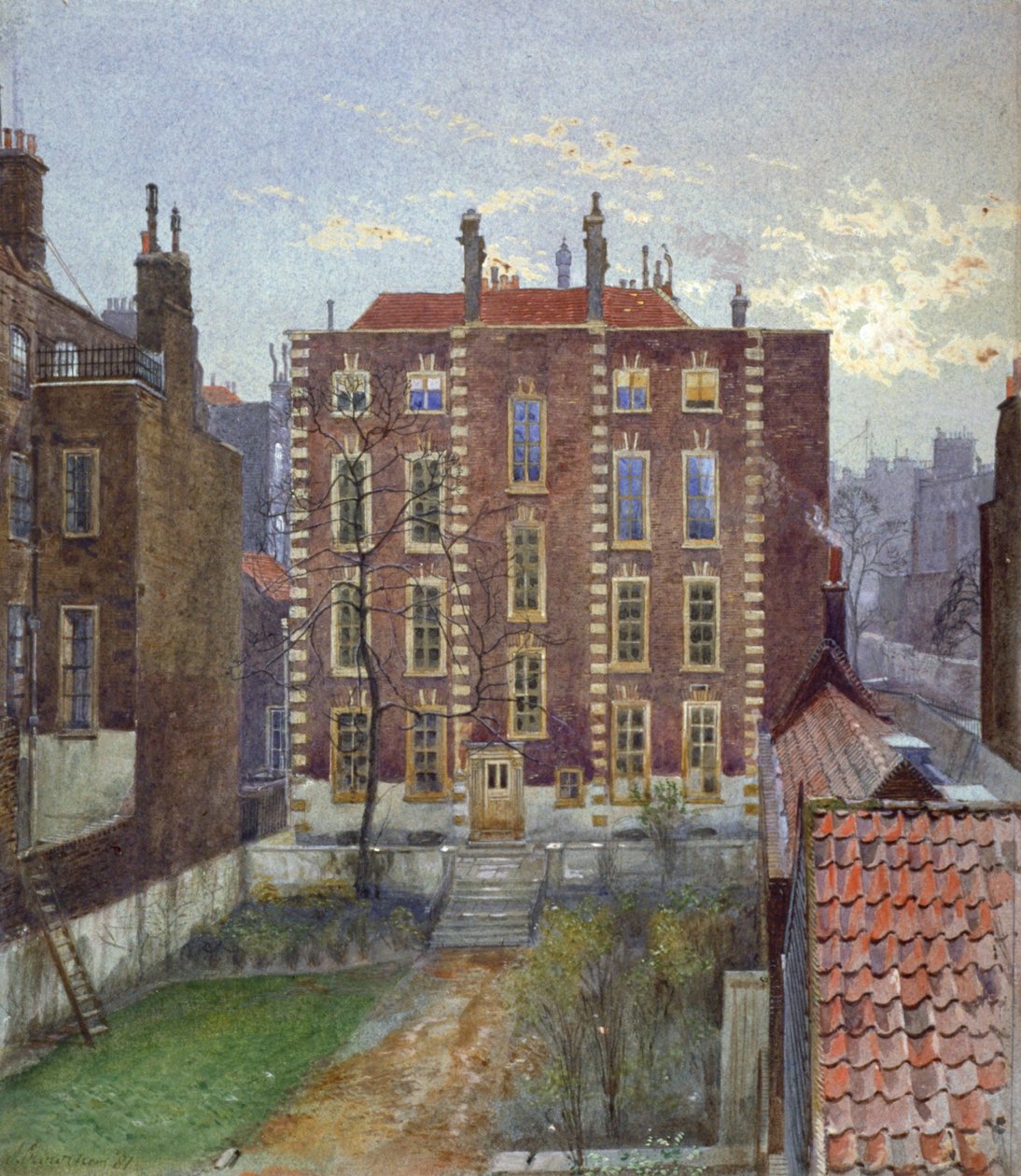 Ház az Austin Friars Streeten, London City, 1881 alkotó: John Crowther