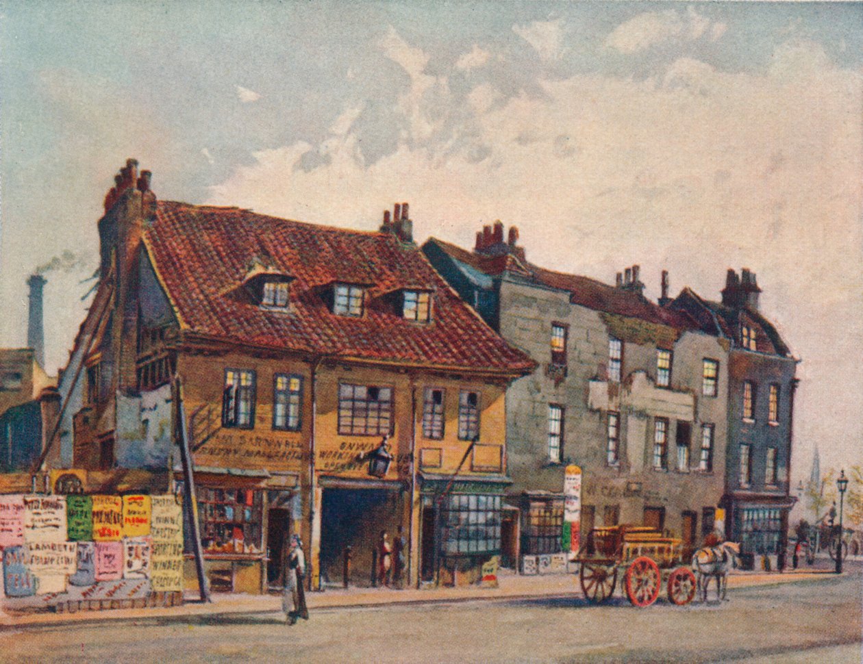 Házak a Church Street West Side-jén, Lambeth, Lambeth Bridge Road, London, c1874 1926 alkotó: John Crowther