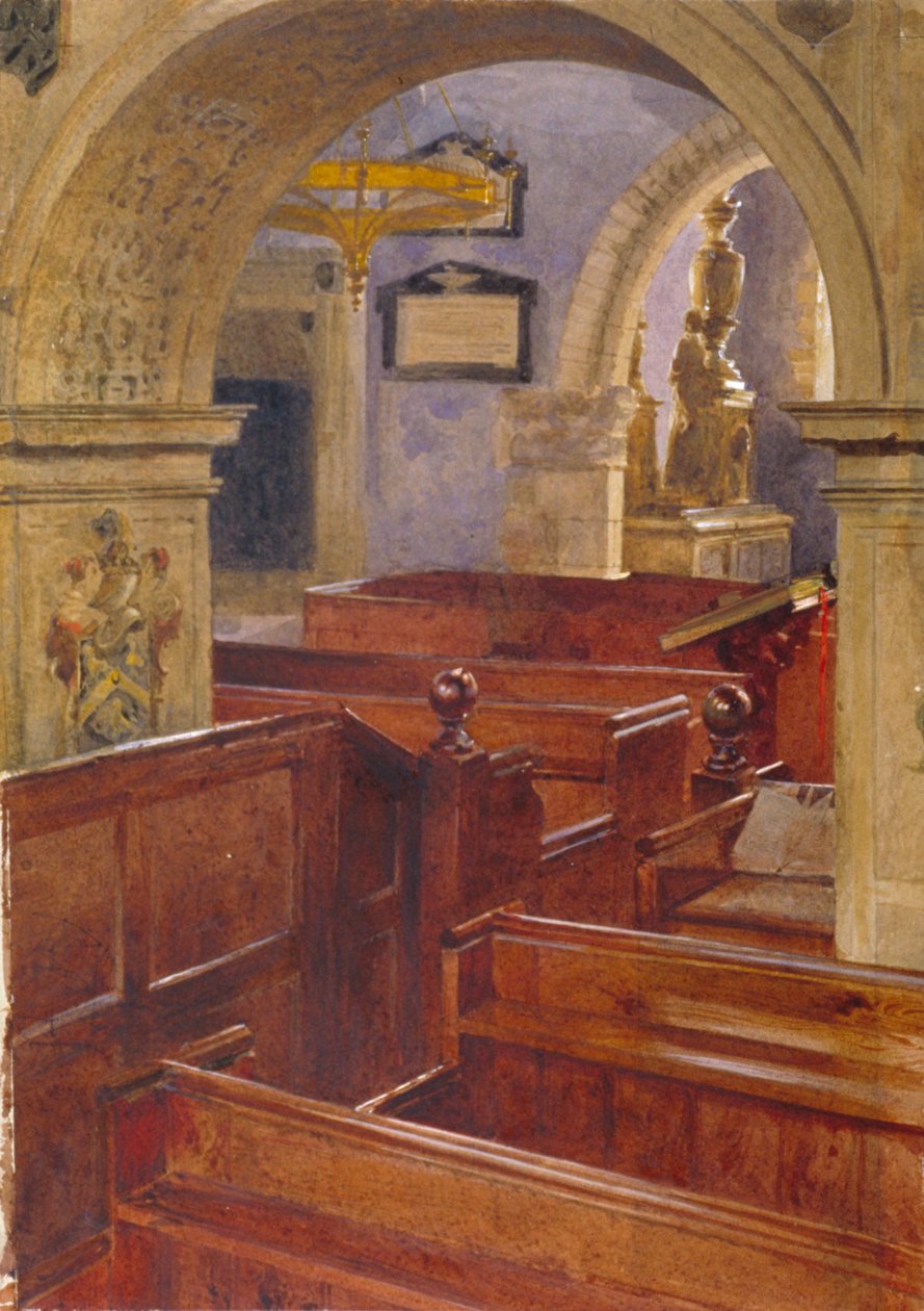 Az All Saints Church belső képe, Chelsea, London, 1880 alkotó: John Crowther