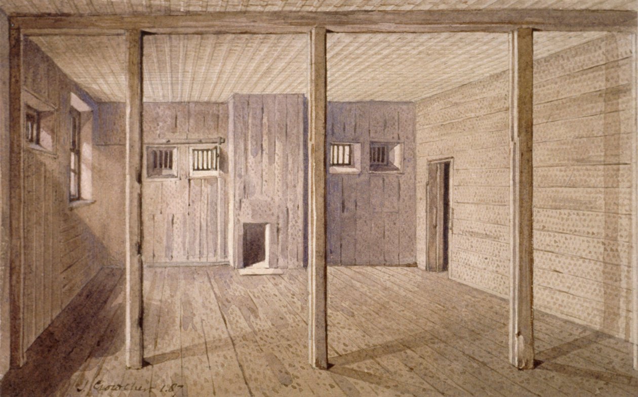 A White Lyon börtön belső képe, Borough High Street, Southwark, London, 1887 alkotó: John Crowther