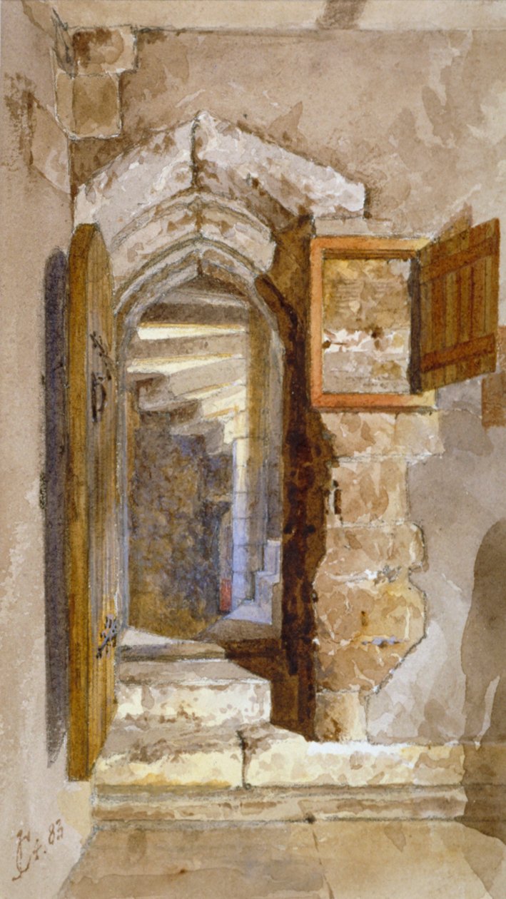 A Salt Tower belső képe a Tower of Londonban, 1883 alkotó: John Crowther