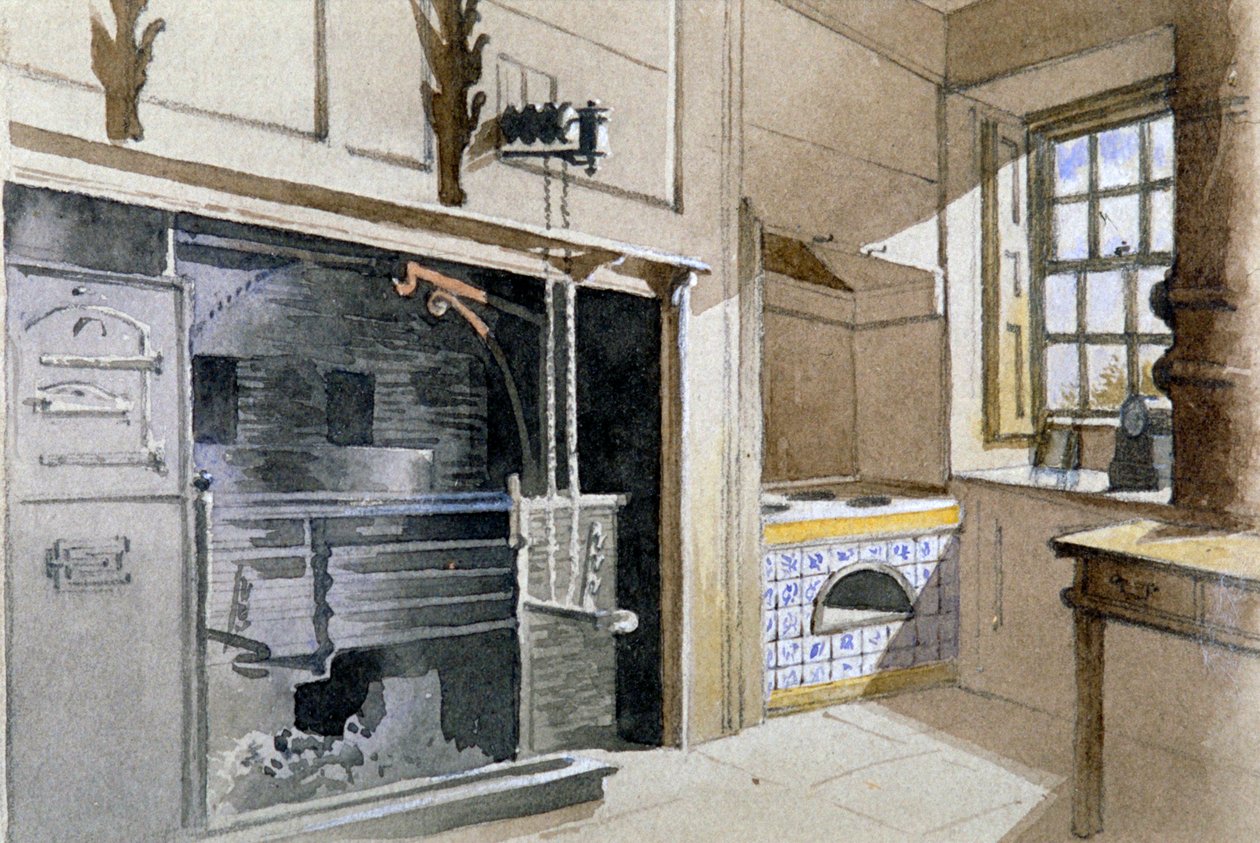 Konyhai tűzhely és holland sütő, 21 Austin Friars Street, City of London, 1885 alkotó: John Crowther