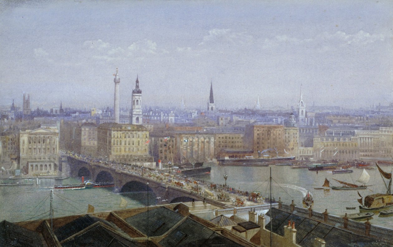 London Bridge és a londoni City, 1892 alkotó: John Crowther