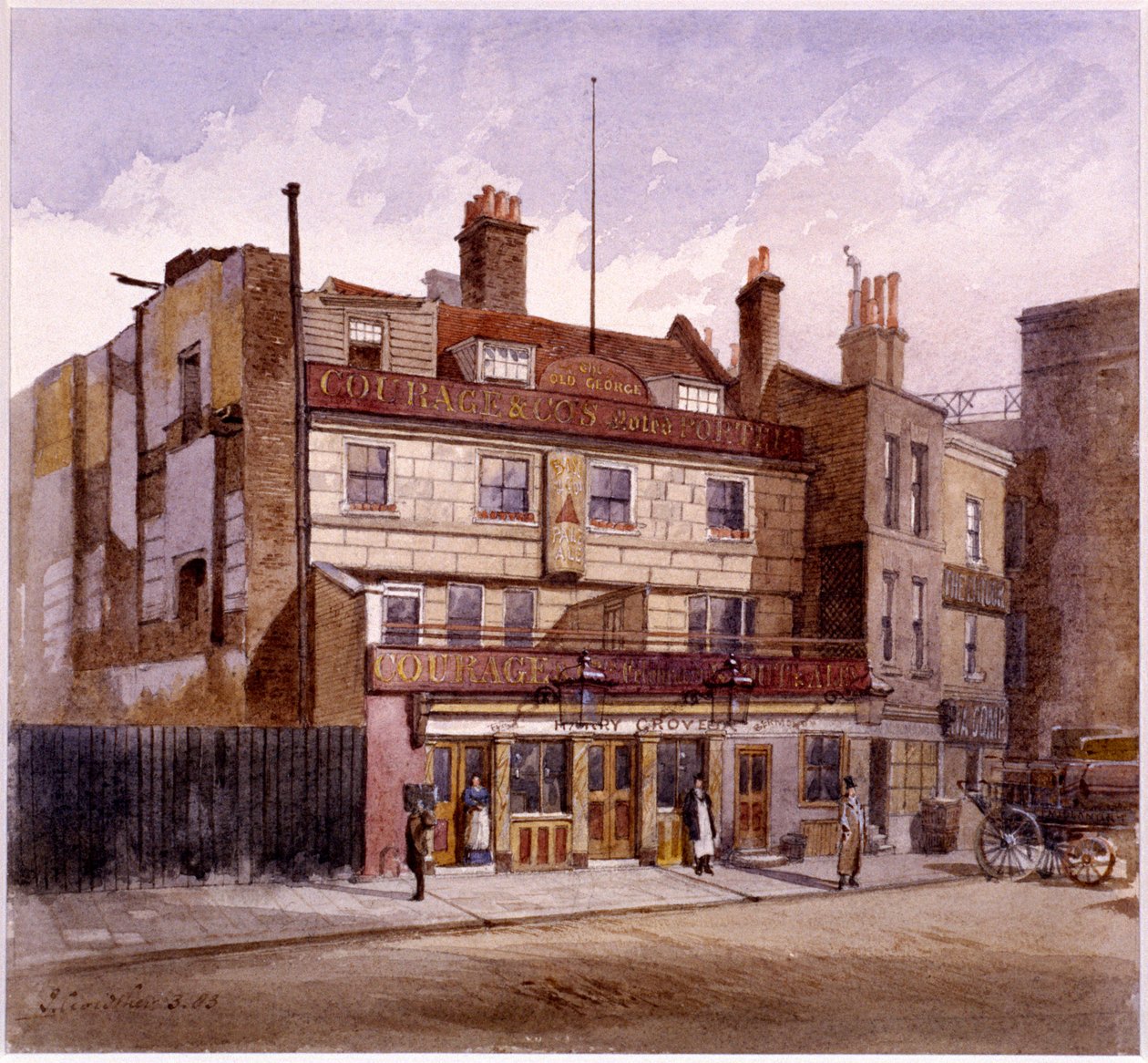 Old George Inn, Trinity Square, London, 1883 alkotó: John Crowther