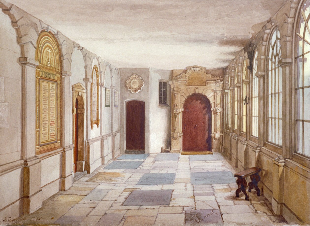 A kápolnához vezető átjáró, Charterhouse, London, 1885. alkotó: John Crowther