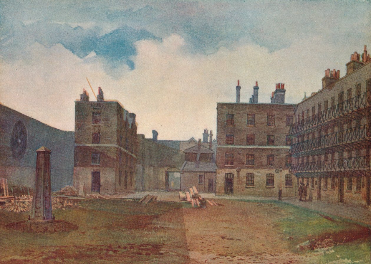 Queens Bench Prison – The Prisoners Yard, Borough High Street, Southwark, London, 1879 1926 alkotó: John Crowther