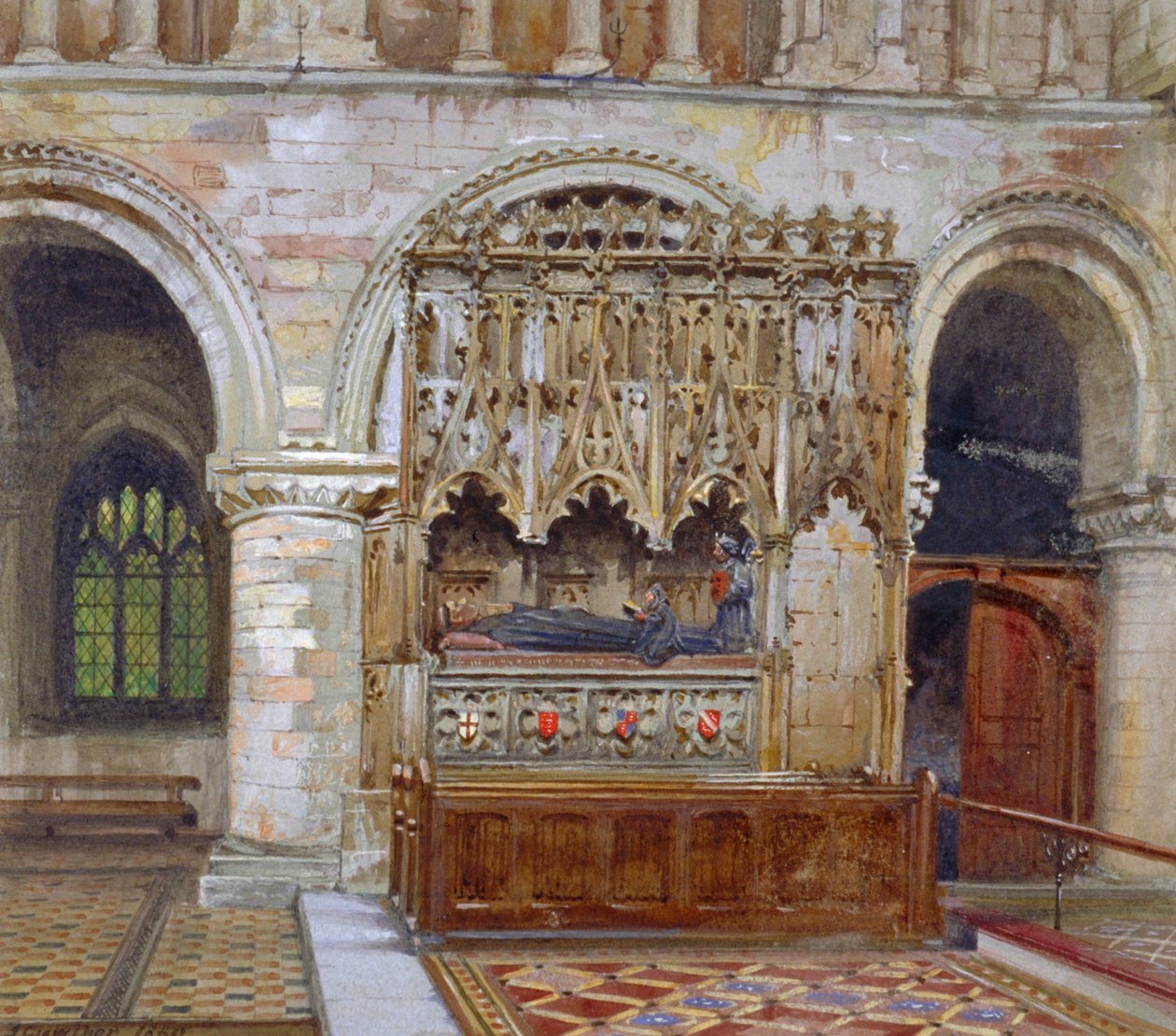Rahere sírja, Szent Bertalan rendház, London City, 1880 alkotó: John Crowther
