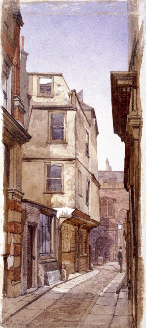 Anne Boleyn apjának lakóhelye, Great St Helens, London, 1883 alkotó: John Crowther