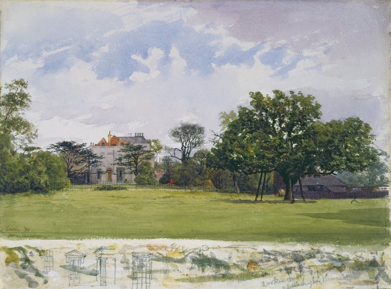 A Toronyház oldalnézete, Lambeth, 1880 alkotó: John Crowther