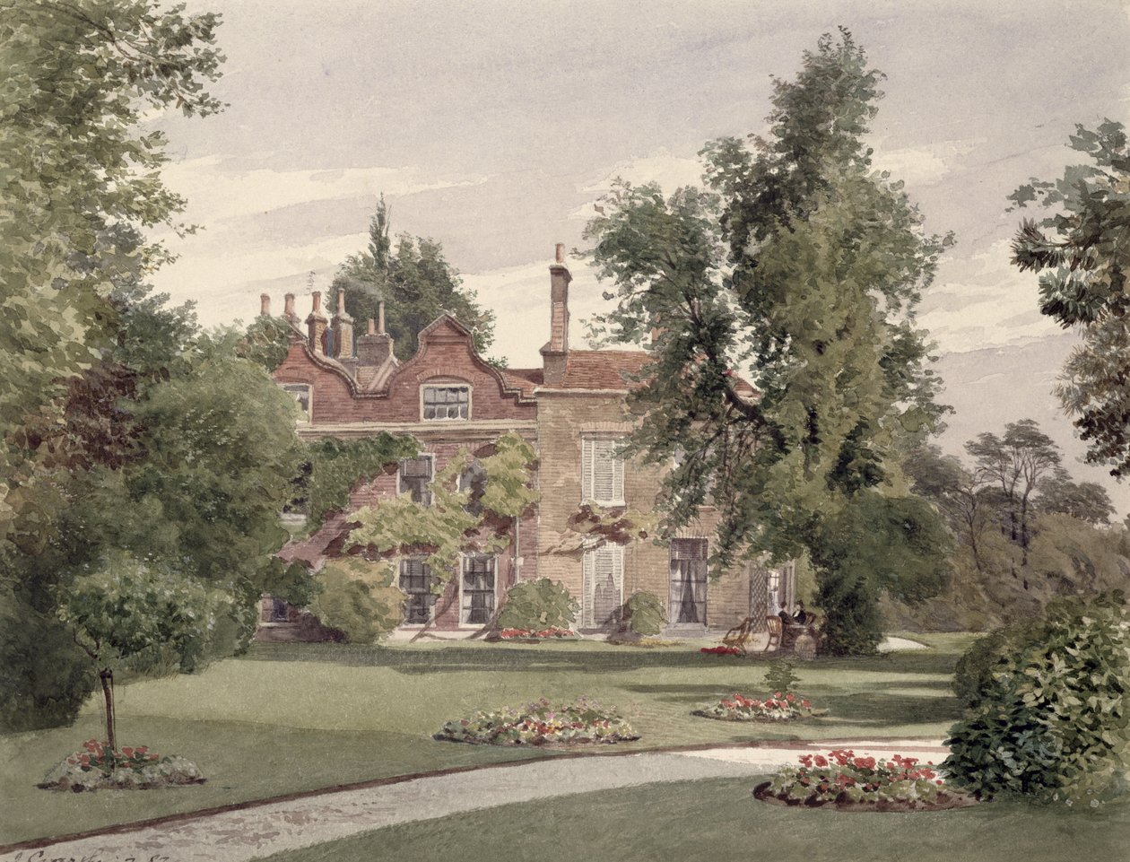 A Raleigh House oldalnézetből, Brixton Hill, Lambeth, 1887 alkotó: John Crowther