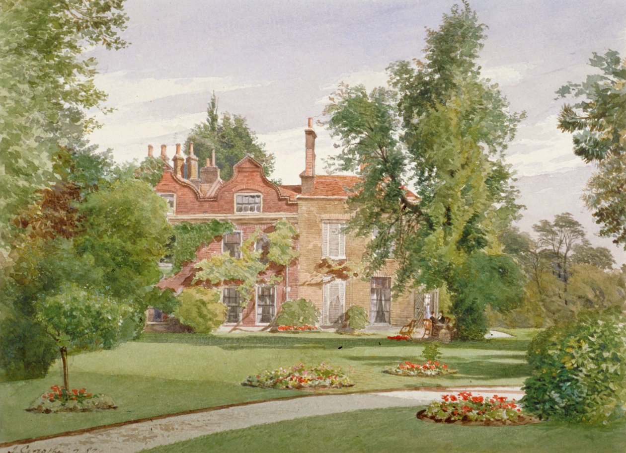 A Raleigh House oldalnézete, Brixton Hill, Lambeth, London, 1887 alkotó: John Crowther