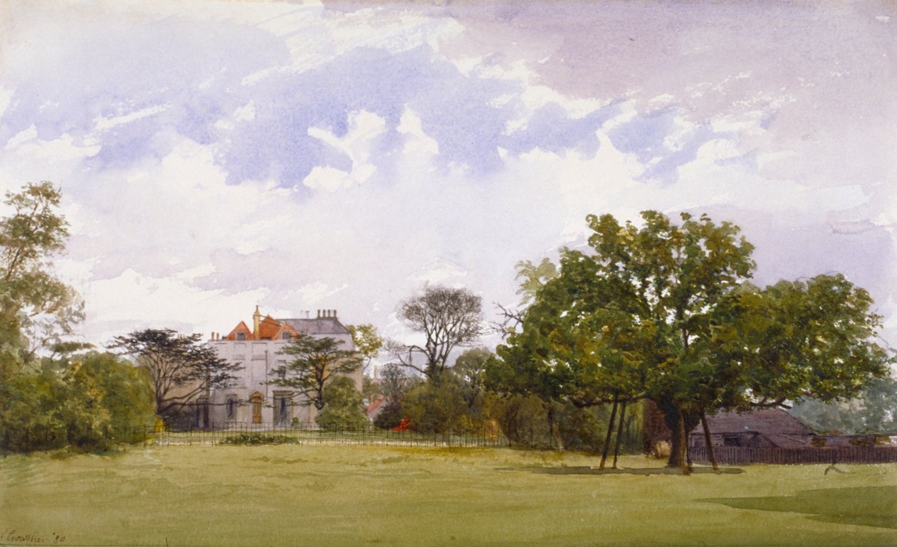 A Turret House oldalnézete, Lambeth, London, 1880 alkotó: John Crowther