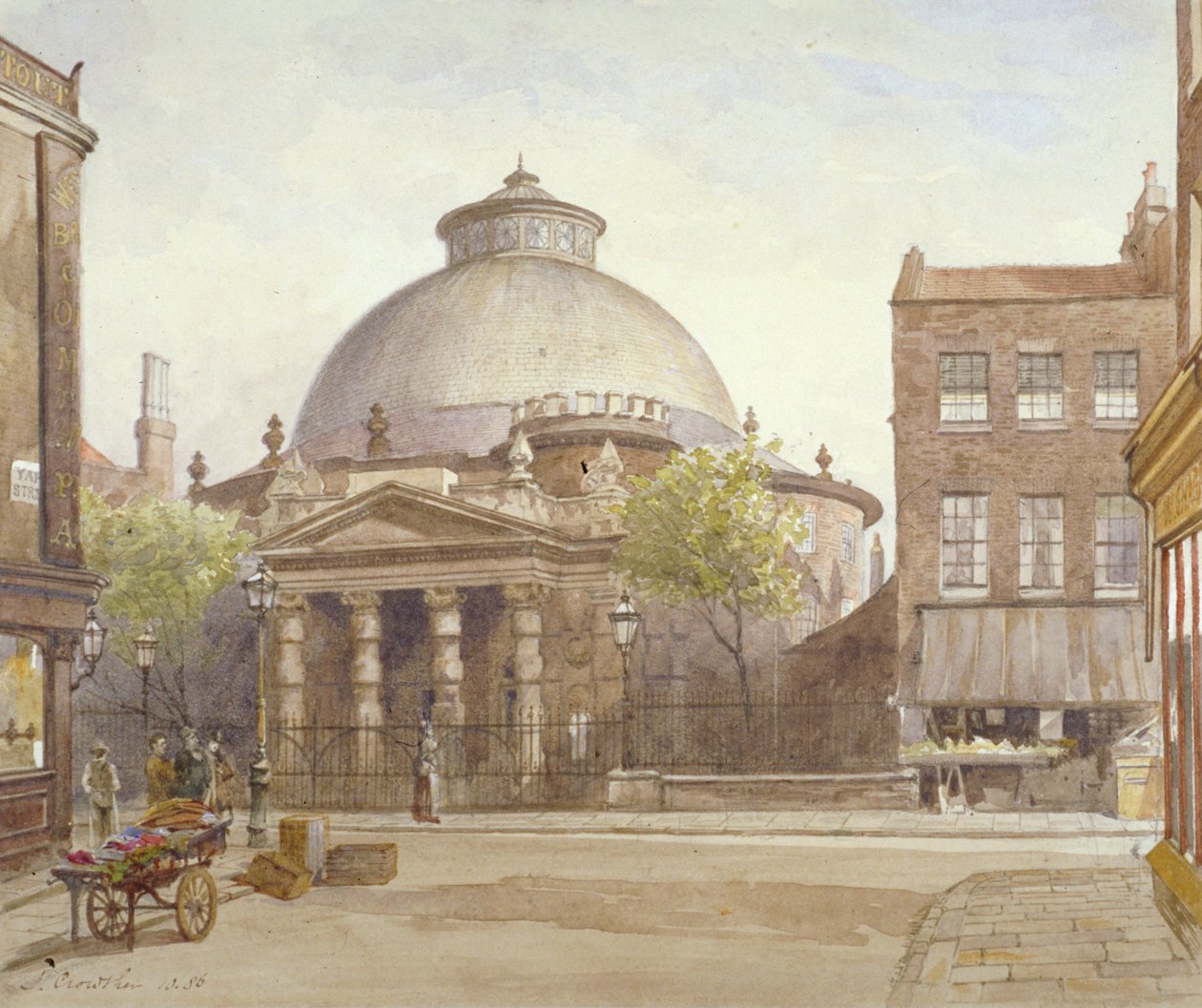 Spa Fields Chapel, Exmouth Street, Finsbury, London, 1886 alkotó: John Crowther