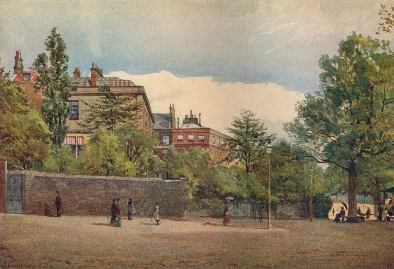 Spring Gardens from the Mall, Westminster, London, 1880, 1926 alkotó: John Crowther