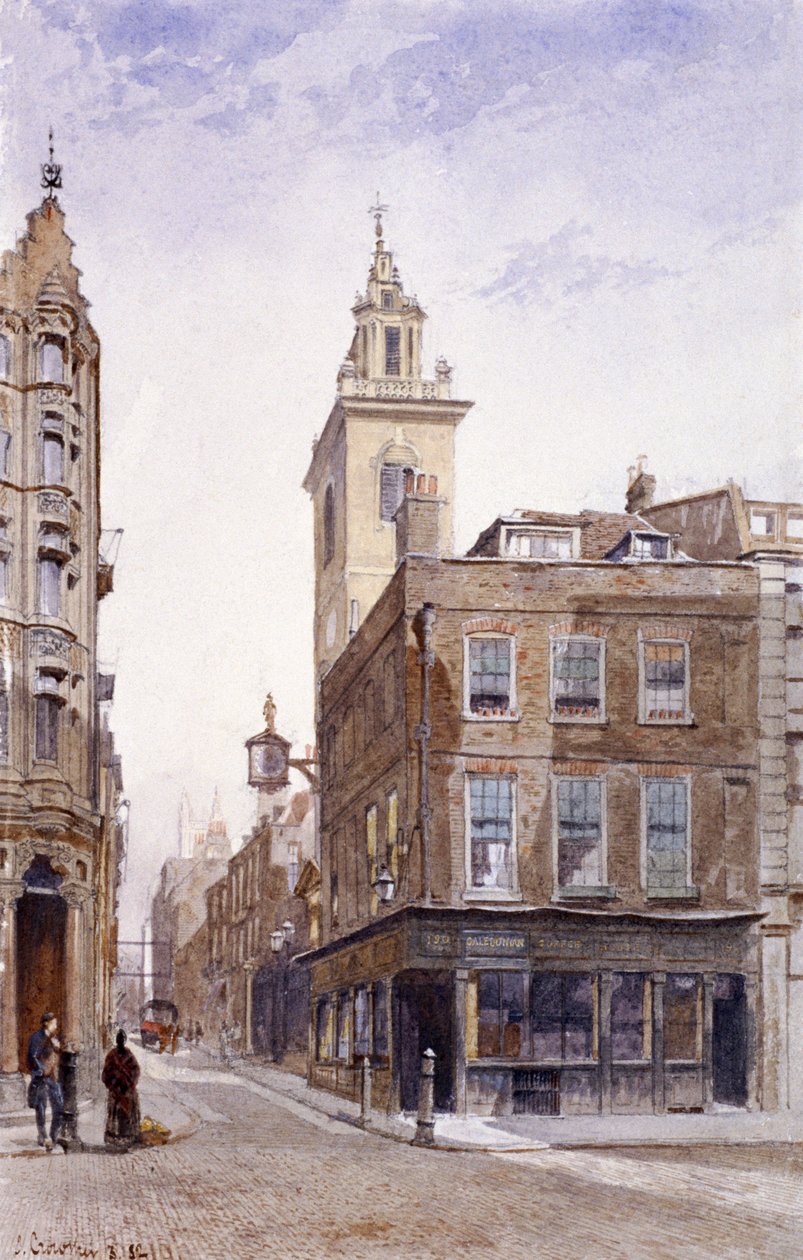 St James Garlickhythe, Upper Thames Street, London, 1882 alkotó: John Crowther