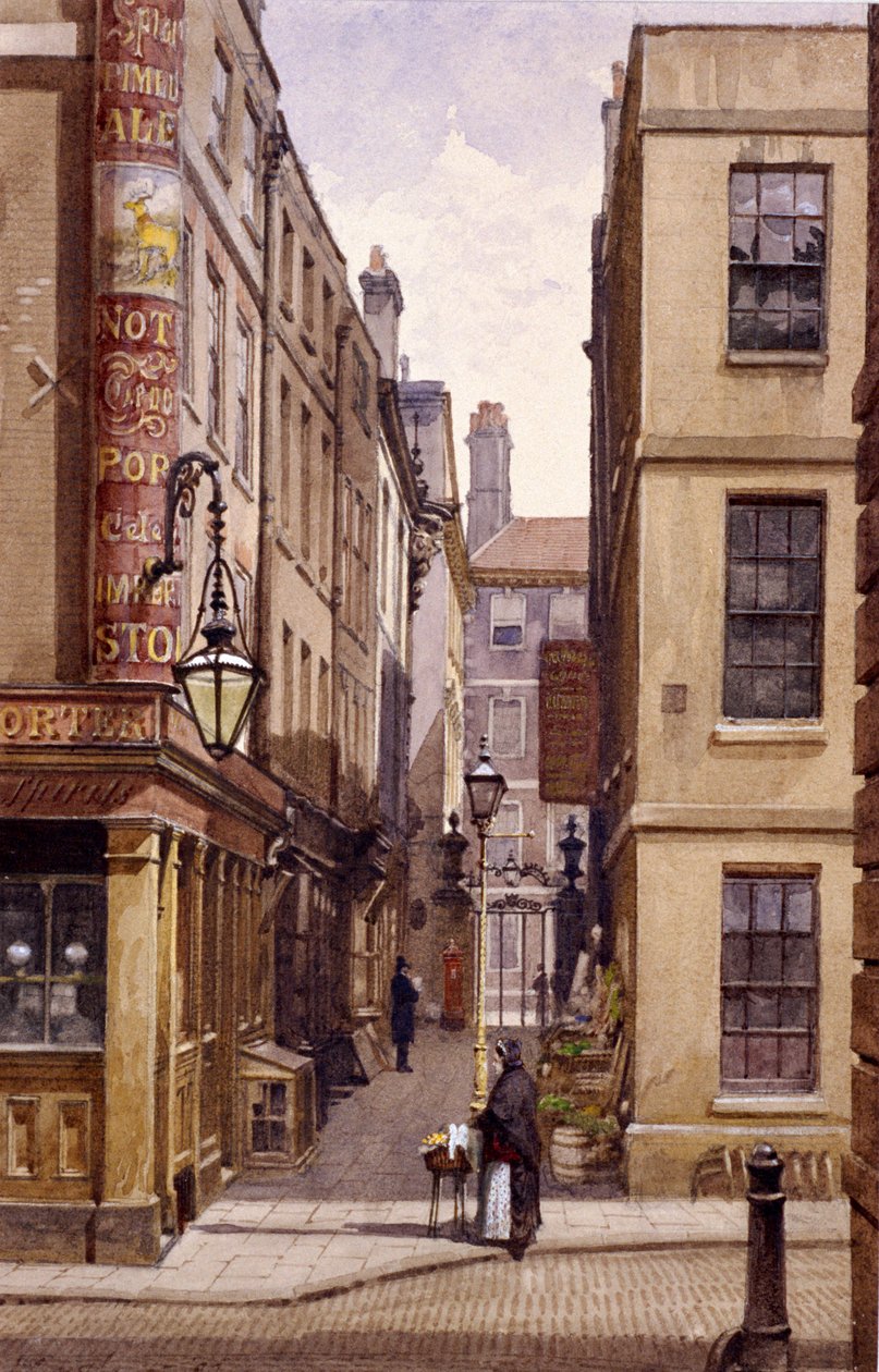 Stag Public House, Devereux Court, London, 1887 alkotó: John Crowther