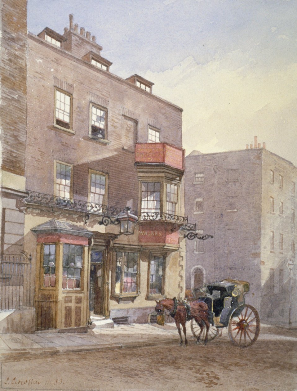 A Cheshire Cheese Tavern, Surrey Street, Westminster, London, 1883 alkotó: John Crowther